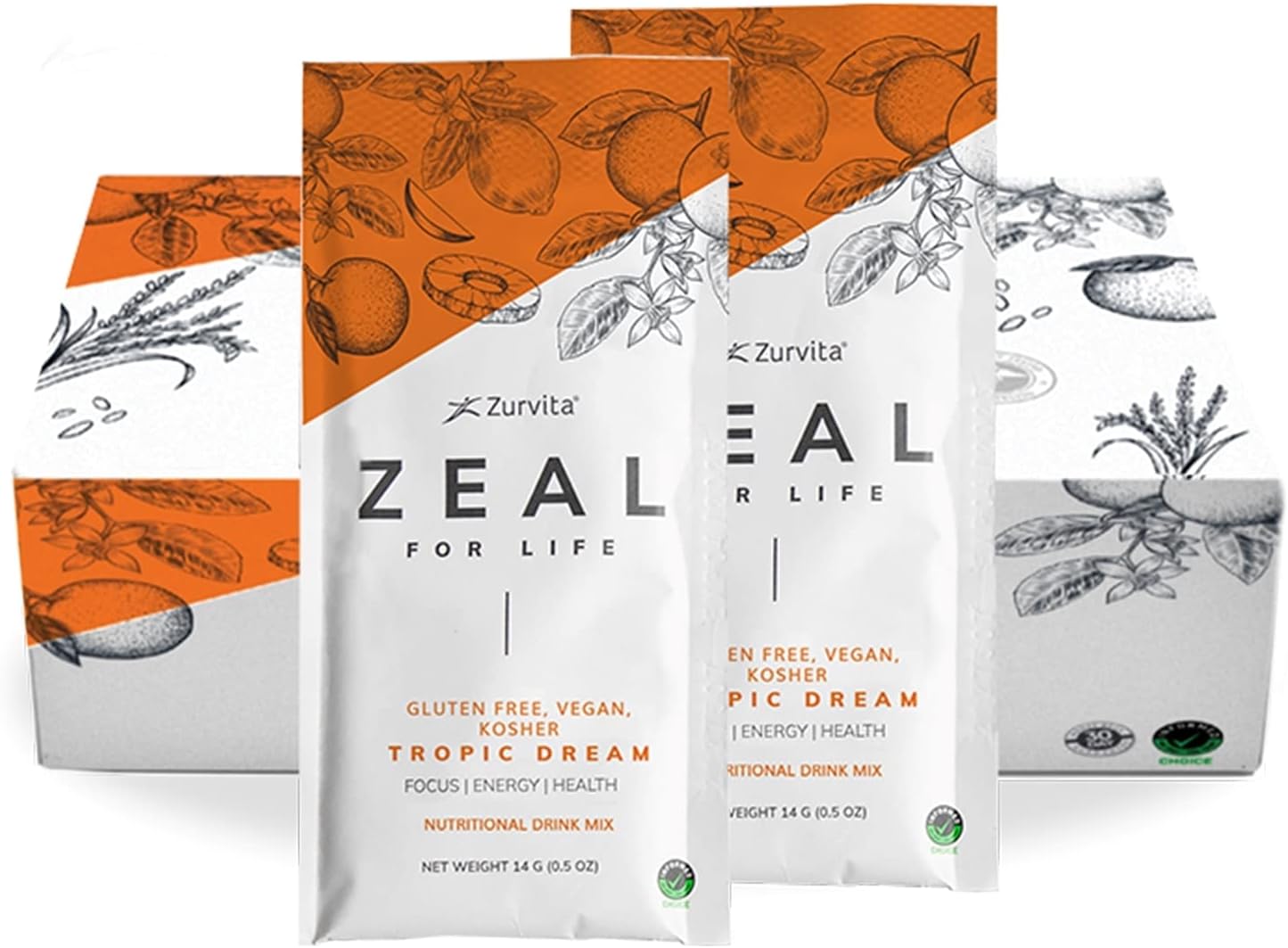 Zurvita Zeal for Life Tropic Dream Nutritional Drink - 24 Pack in