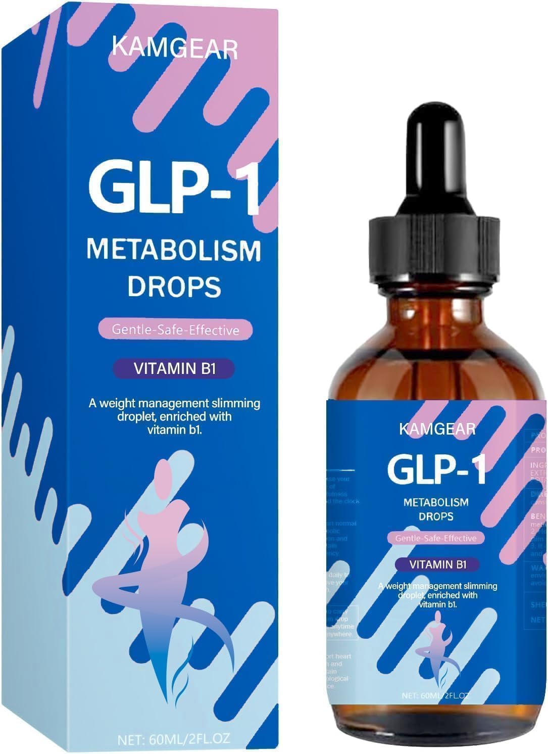 60ML-Gotas de Suplemento GLP-1 para Mulheres e Homens, Rápido e Fácil de Usar - 1 Unidade - T2