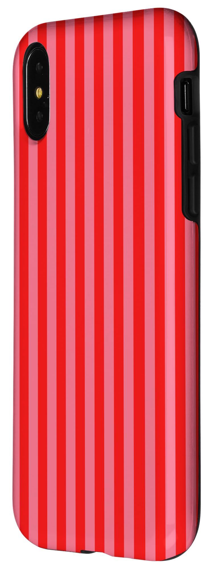Retro Pink and Red Stripes Geometric Vertical Lines Pattern Case for iPhone X/XS - Image 2