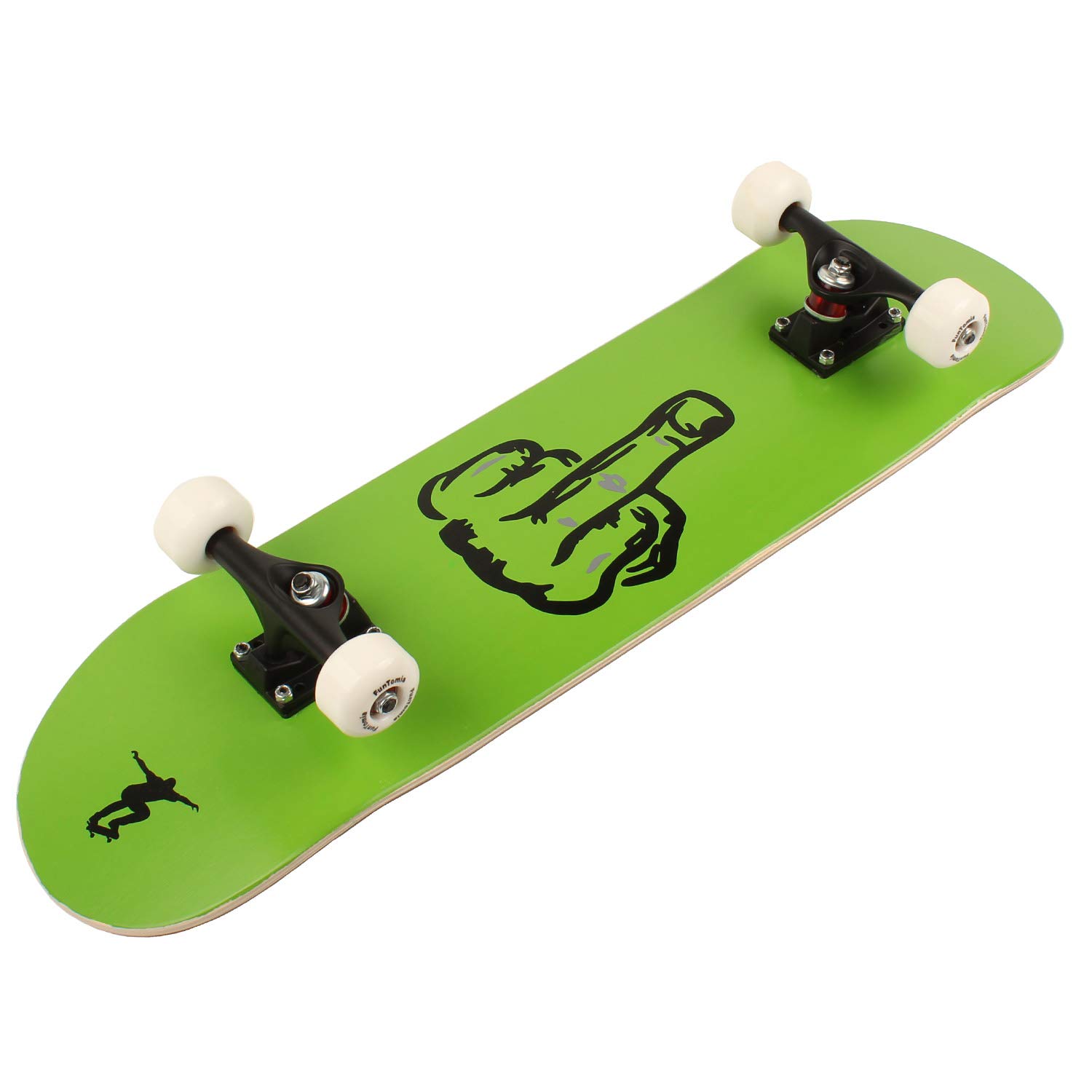 FunTomia Skateboard avec roulements mach1 ® – Roues à Profil cannelé (100 A) – Bois d'érable Canadien à 7 Couches