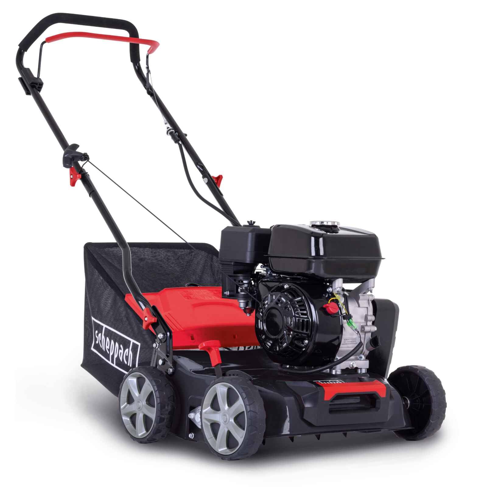 Scheppach Escarificador Térmico SC55P – Escarificador de Gasolina – Motor Gasolina 4 Tiempos 5,4 HP / 4 KW – Cilindrada 212 cm3 – Ancho de Trabajo 40 cm – 6 Velocidades – Altura Ajustable