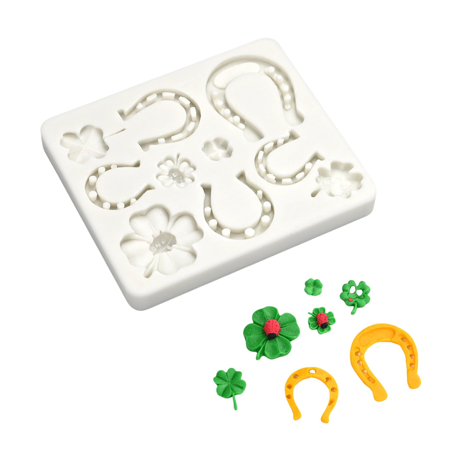 Zkhxhtg bakeware sets Easy to Use Silicone Chocolate Mould with Clovers Designs 3D Candy Mould For Baking Decorations