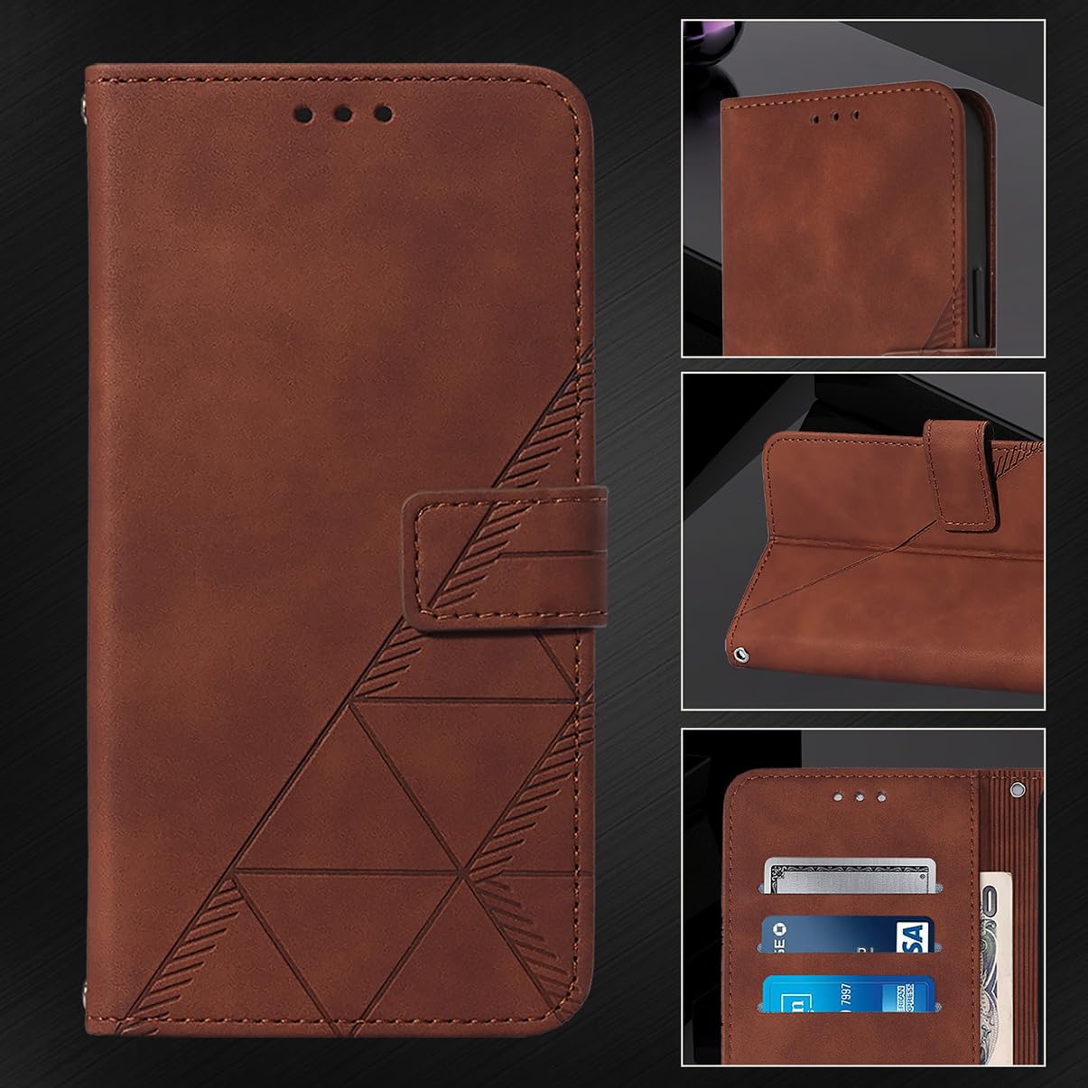 Housse Portefeuille Pour Motorola Moto G31 / G41 – Cuir Synthétique Noir, Neuf