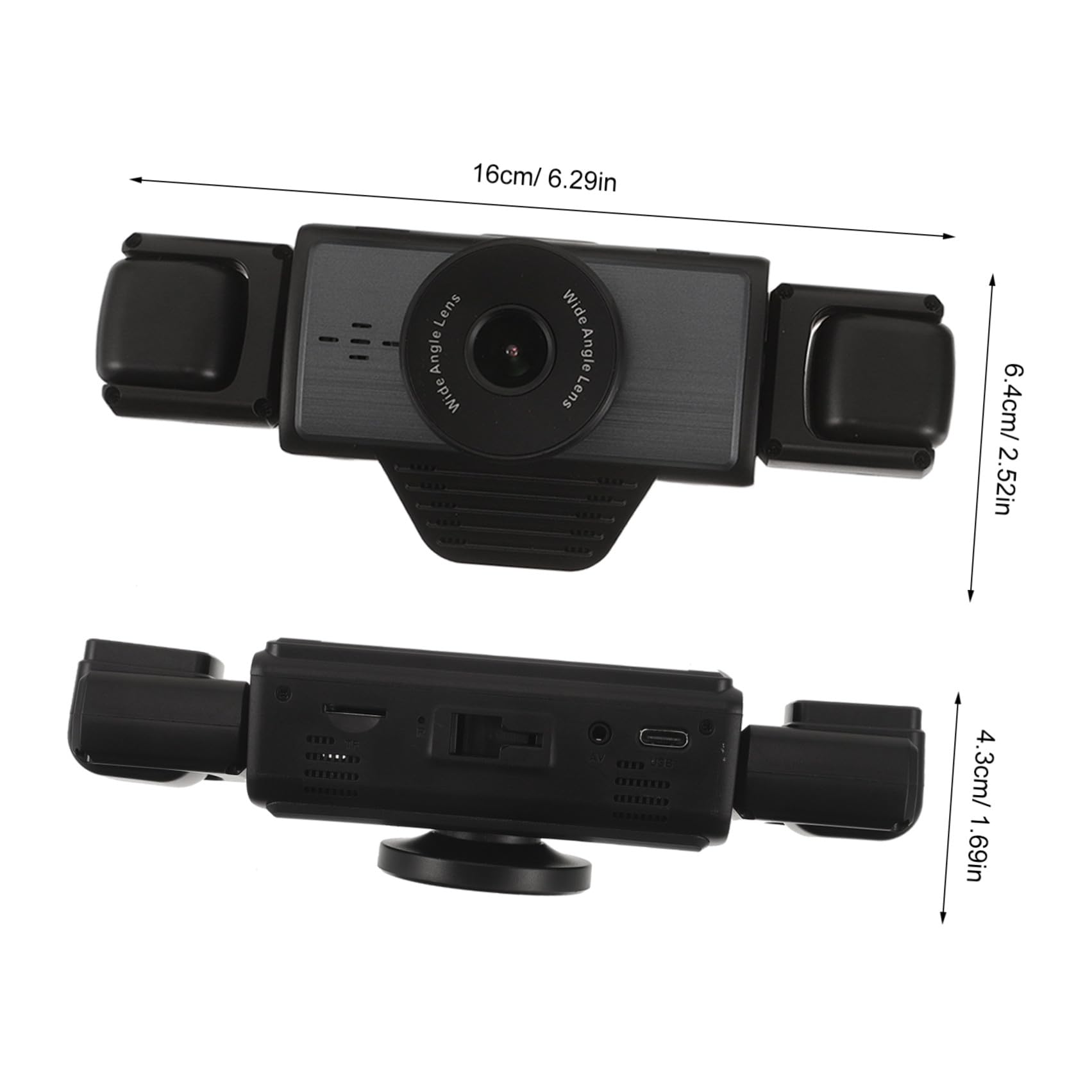 Videoregistratore Auto con Wifi, Visione Notturna Infrarossi | Copertura Grandangolare, Registrazione in Ciclo Automatica, Corpo Abs Nero, per Auto e Viaggio su Strada