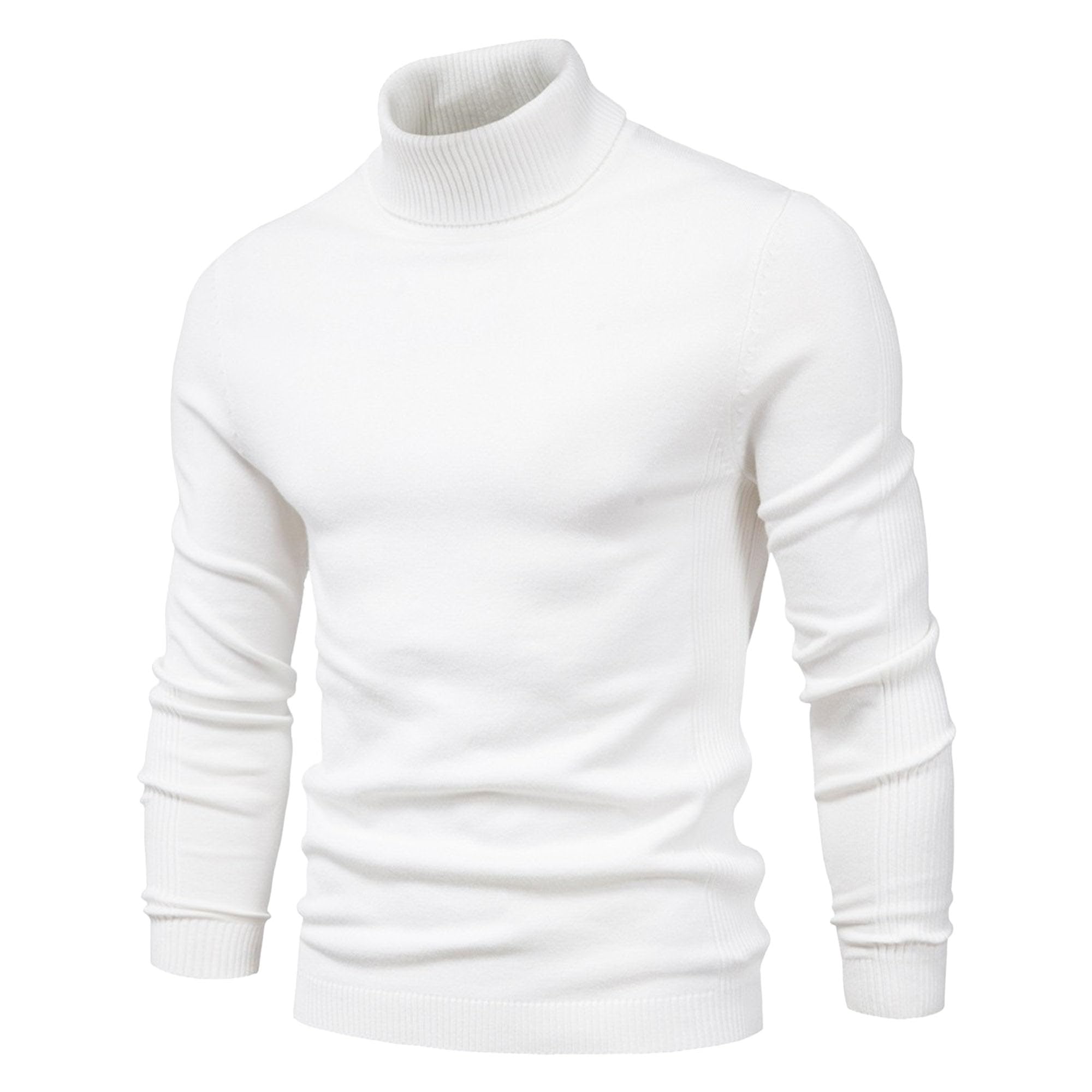 Suéter térmico de cuello alto para hombre, suéter de cuello alto delgado para hombre, 2 piezas, suéter de cuello alto suave y cómodo
