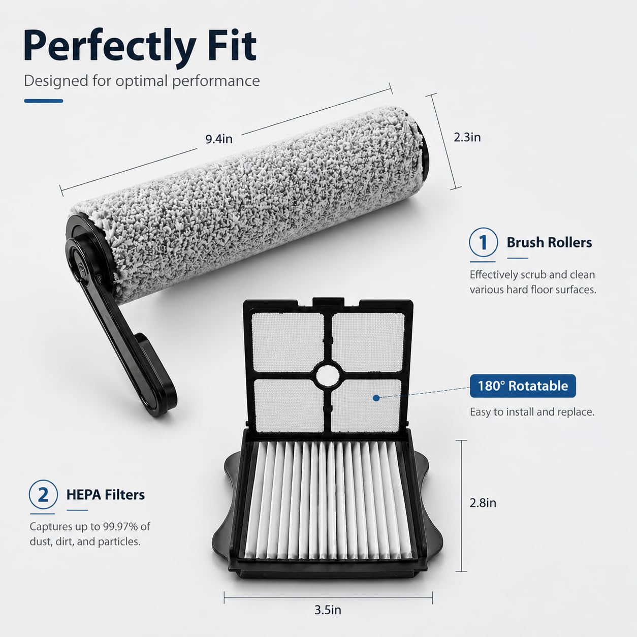 Tineco S5 Brush Roll & HEPA Filter Kit - FREE SHIPPING -7