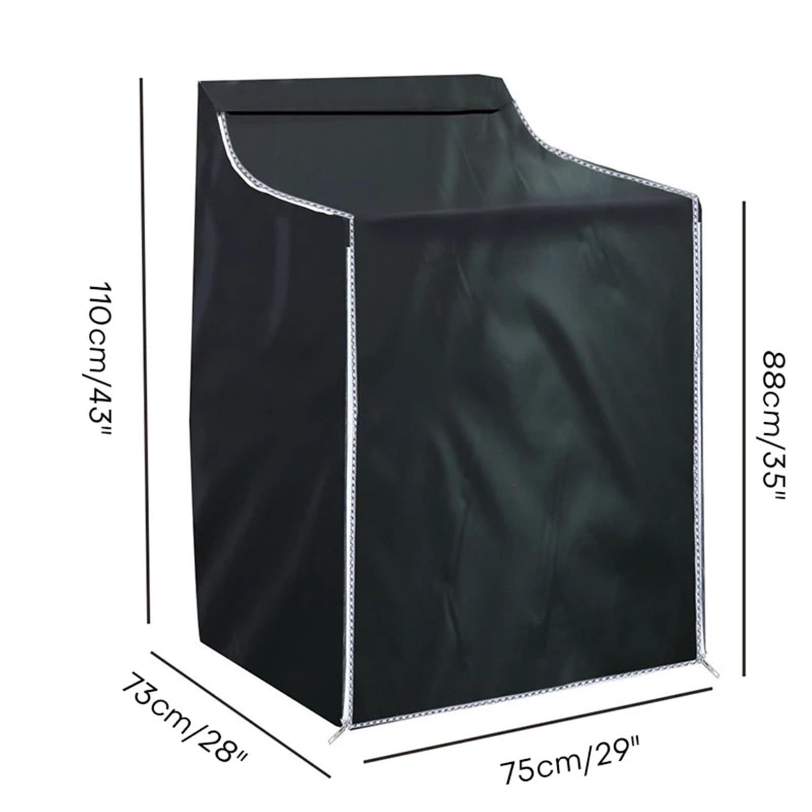 Anti-Ultravioleta 2 uds Funda for Lavadora Protector de Secadora de Ropa for Hotel en casa con Cremallera Protector Solar Impermeable Cubierta Secadora Fundas para Lavadoras(Silver)