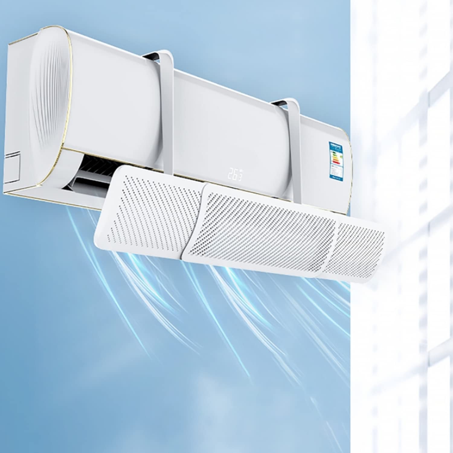 SKEIDO Air Conditioning Windshield Anti-Direct Blowing Universal Windproof Wall-Mounted Air Outlet Baffle Confinement Cold Air Guide