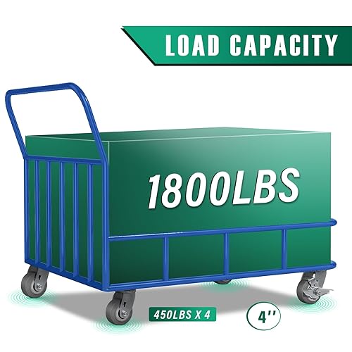 Miniatura 4 de HANDSAMMU Ruedas giratorias de alta resistencia de 4 x 2 pulgadas, ruedas industriales, ruedas de goma (banda de rodadura plana), juego de 1 con