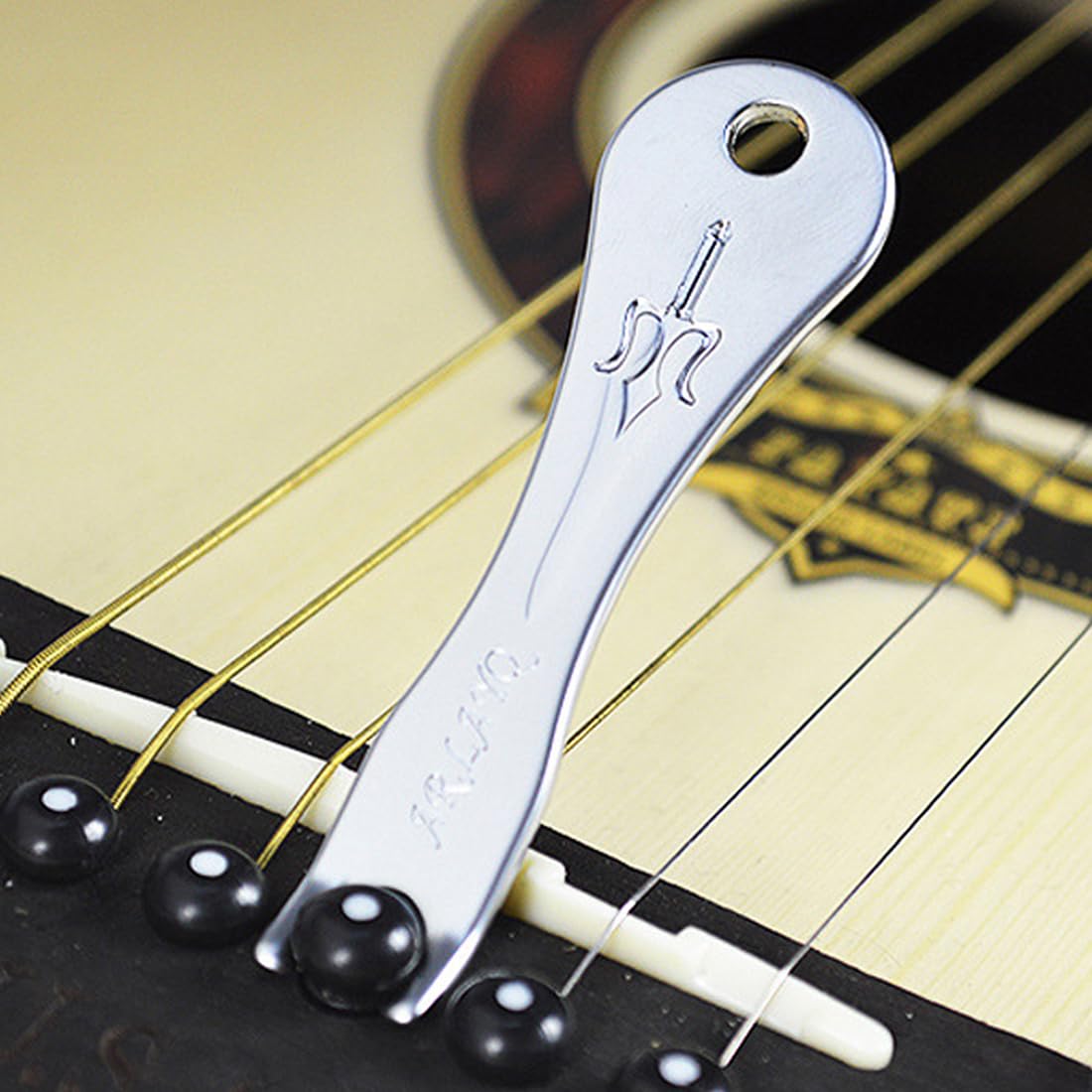 Kit Piroli Chitarra Acustica VYIBPDY - 12 Pezzi Con Sella, Ponte E Estrattore | Accessori Per Manutenzione E Suono