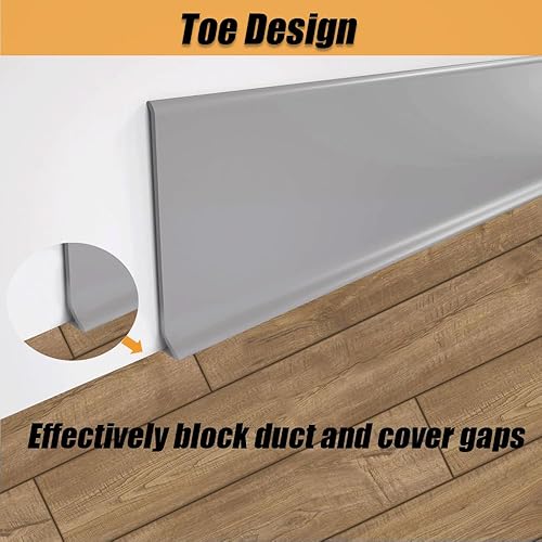 Miniatura 10 de Base de vinilo para pared, moldura de base de pared de goma autoadhesiva, moldura de placa base de zócalo flexible, base de pared para despegar y