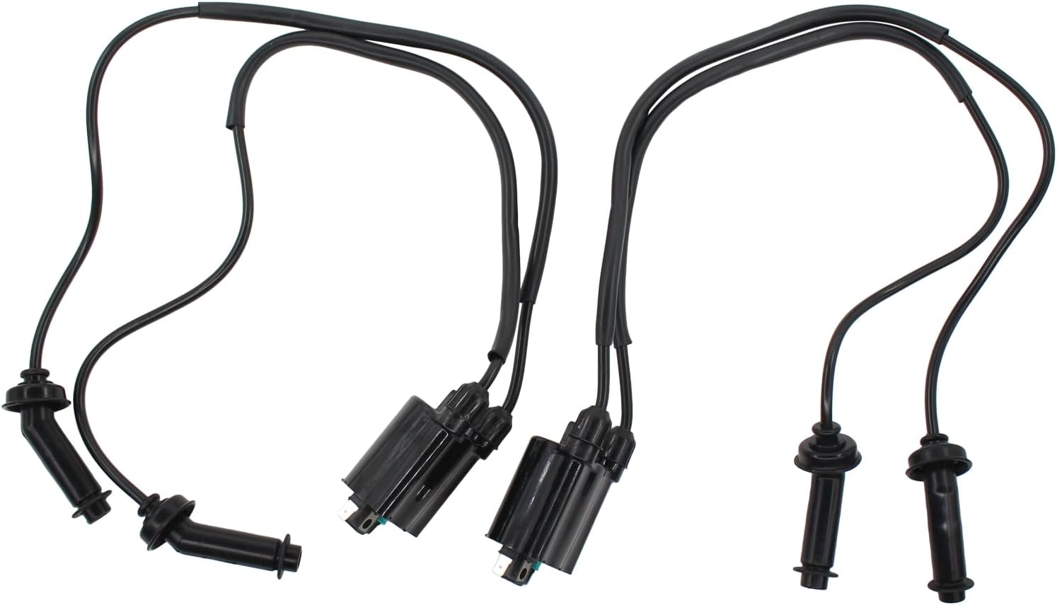 ApplianPar 2Pcs Ignition Coil with Spark Plug Cap for Honda Shadow 1100 ACE 1100 Aero 1100 Spirit 1100 Sabre 1100 VT1100