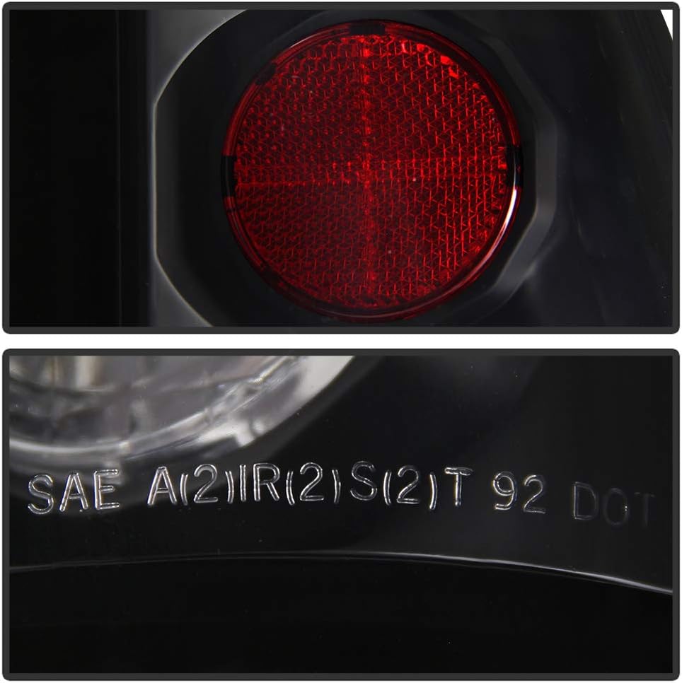 ACANII - For 1988-1998 Chevy Silverado GMC Sierra C10 Suburban Tahoe Black Tail Lights Brake Lamps Pair Set Left+Right