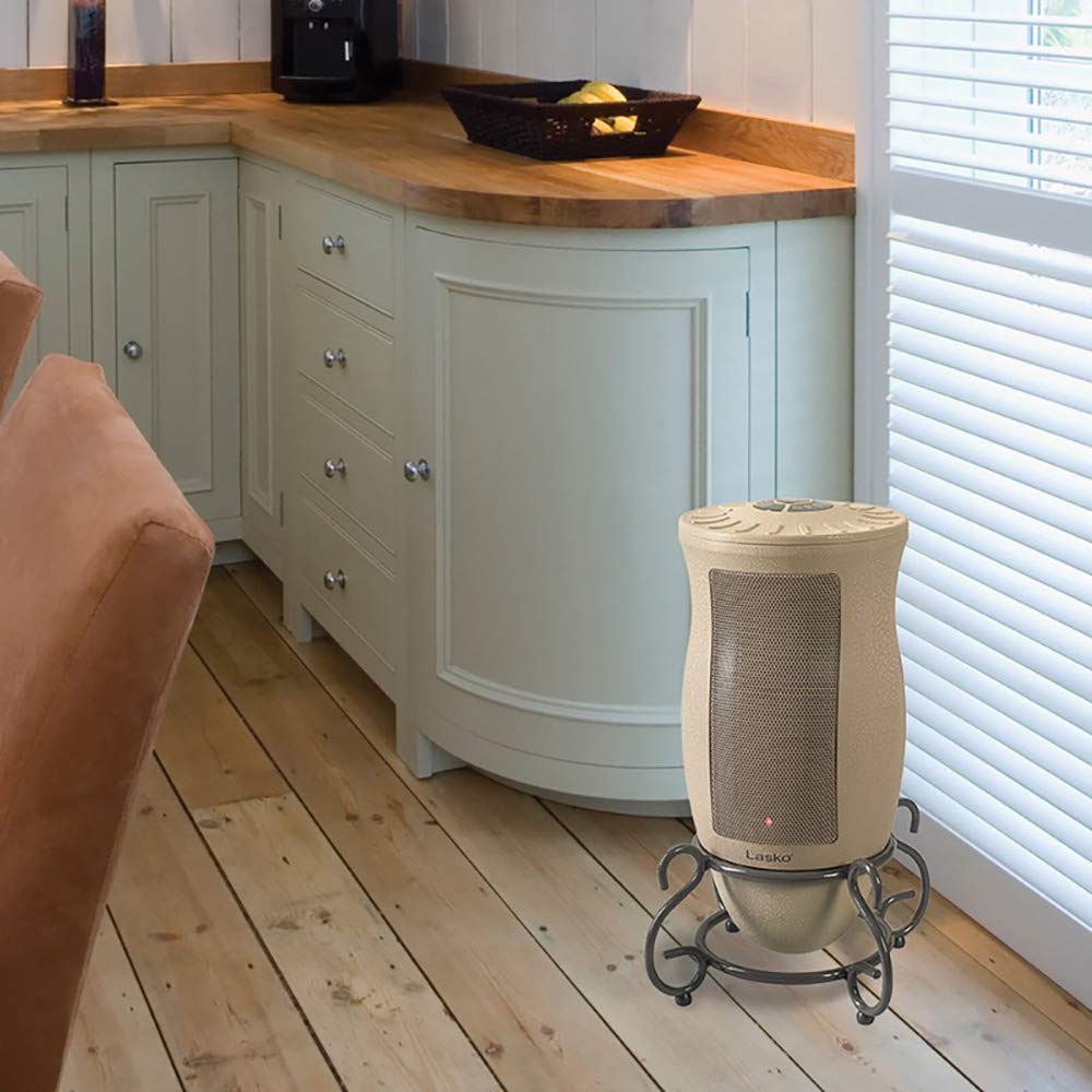 Amazon.com: Lasko 6435 Designer Series 1500 Watt Decorative Base  Oscillating Ceramic Space Heater with 3 Heat Settings and Built In Safety  Features, Tan (2 Pack) : Home u0026 Kitchen
