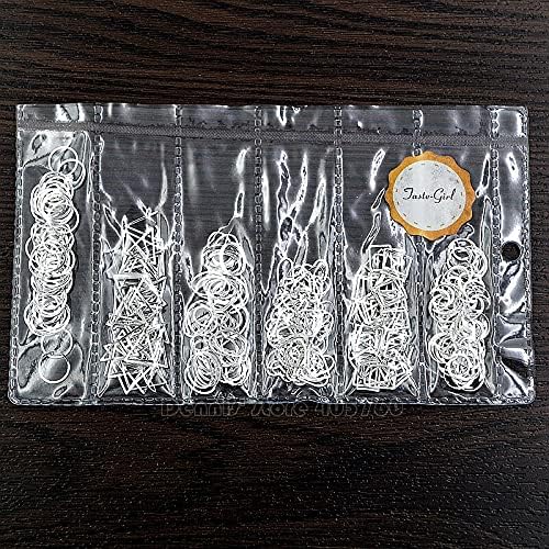1 Pack Mix Shapes Silver Moon Heart Square Triangle Round Frame Squid Metal Studs Nail Art Gems Decorations DIY Salon 24#