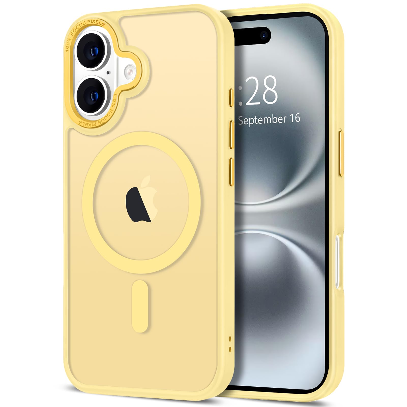 Coque iPhone 16 translucide mate compatible MagSafe protection fine 6.1 - 7