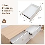 Dressing blanc pour chambre, 6 Dressers à tiroirs avec jambes en bois massif, dressing pour enfants, rangement pour vêtements et essentiels pour bébé