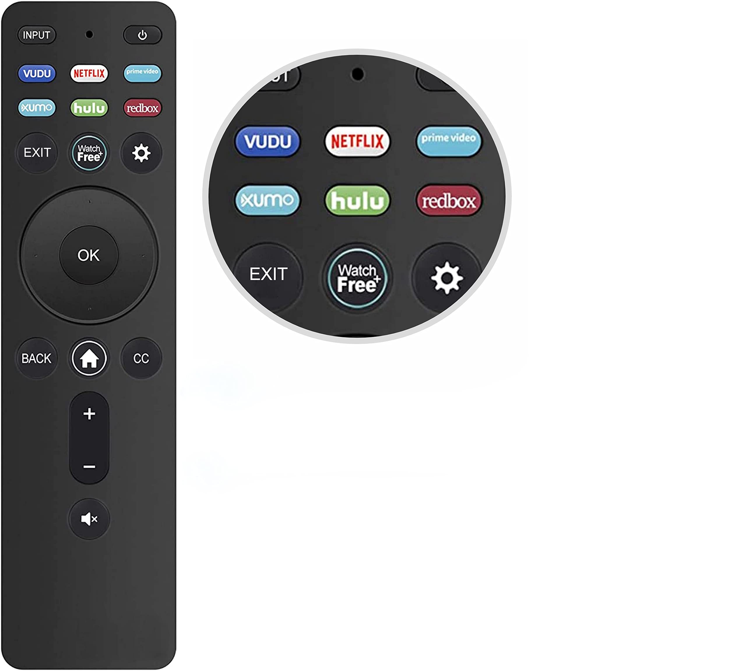 Telecomando universale XRT260 per tutti Vizio LCD LED 4K HDR Smart TV senza comando vocale con pulsanti Netflix, Prime Video, Hulu, XUMO, VUDU, Redbox