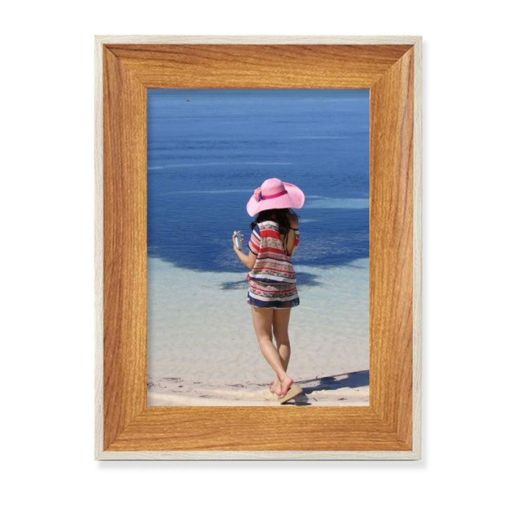 Cadre de photo en bois vue mer Ellie Yao pour décoration de bureau