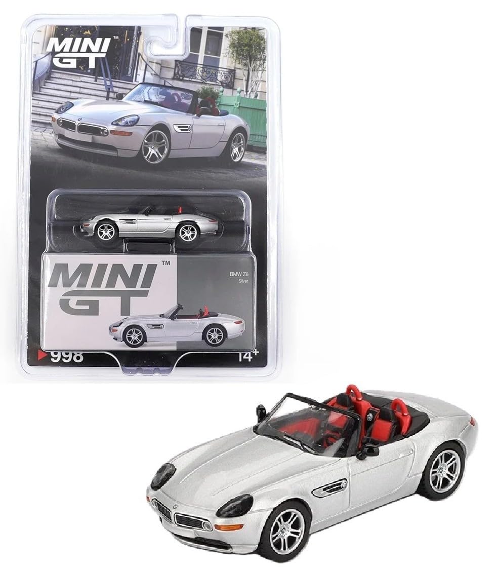 1:64 Diecast Model Car Compatible with BMW Z8 Silver Limited
