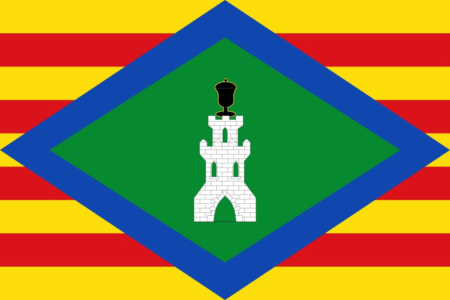 Drapeau Castejón de Alarba grand modèle aux finitions soignées