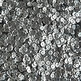 5mm Cup Round Sequins Hematite Gray Matte Silk Frost. Made in USA