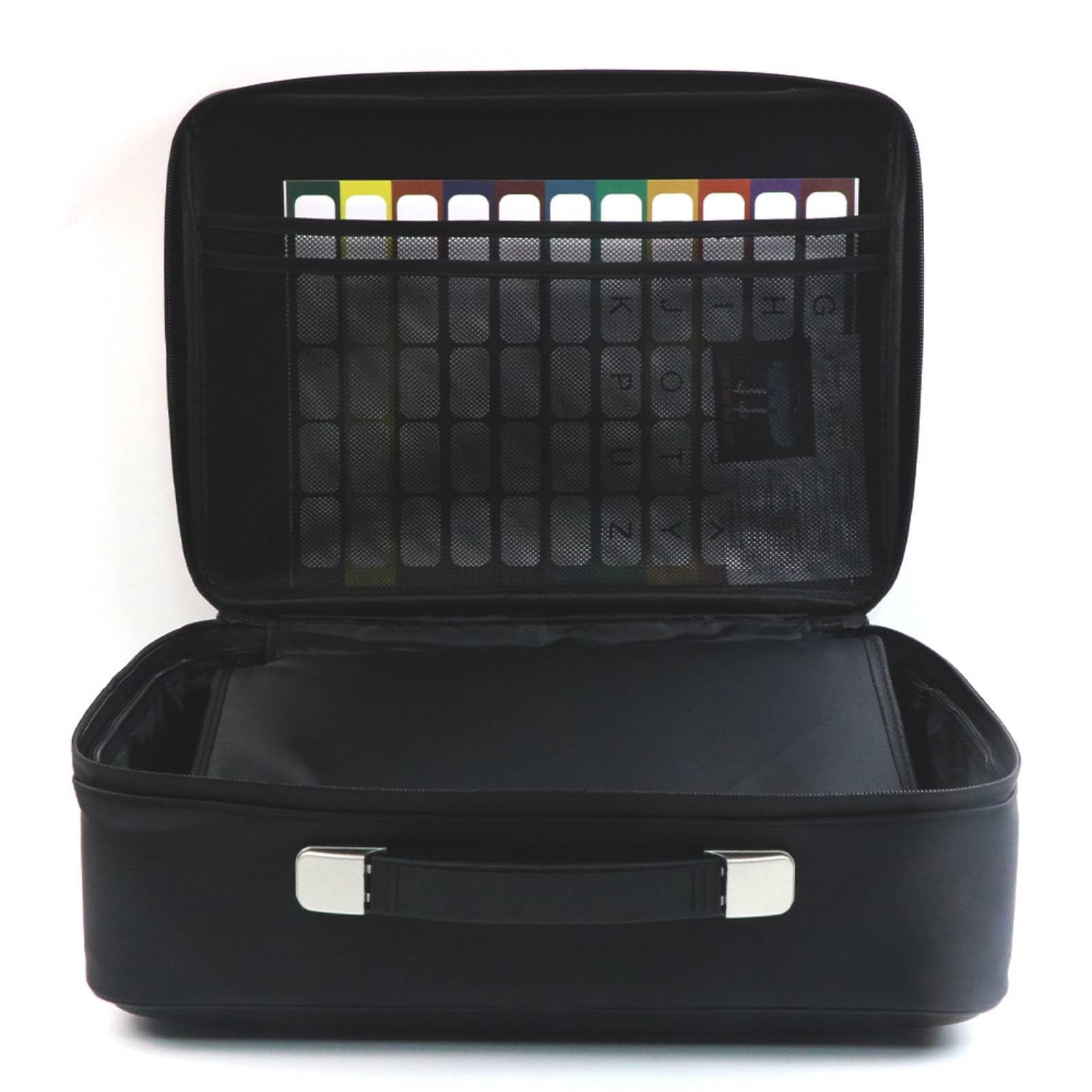 Generic Portadocumenti Ignifugo Borsa Documenti Organizer Valigetta Cartella Espandibile a Fisarmonica in Fibra di Vetro con Dodici Tasche Manico Portatile Adatto per Riunioni Lavoro Spostamenti