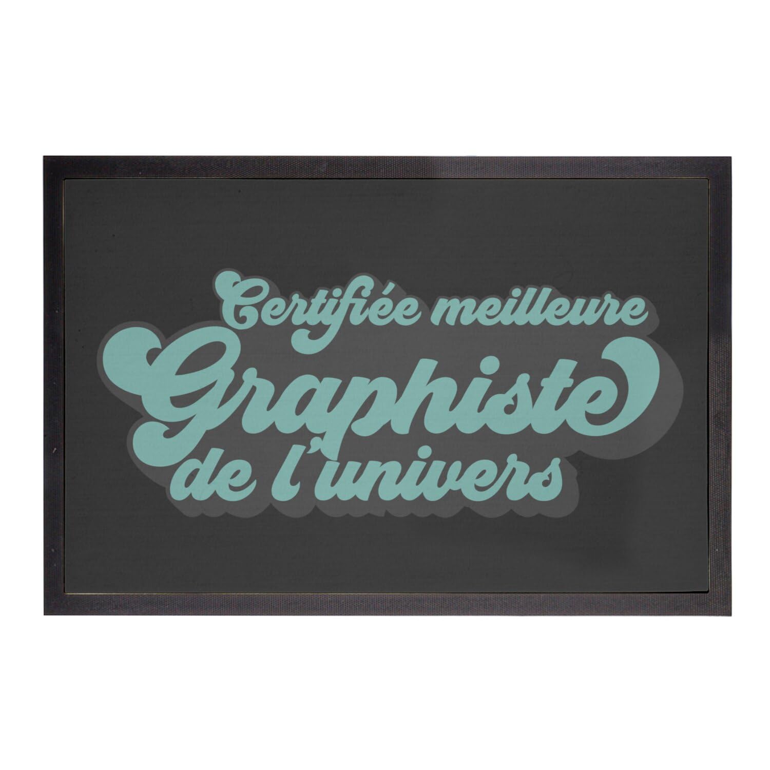 Paillasson noir Graphisme Creation Design pour sublimer votre studio