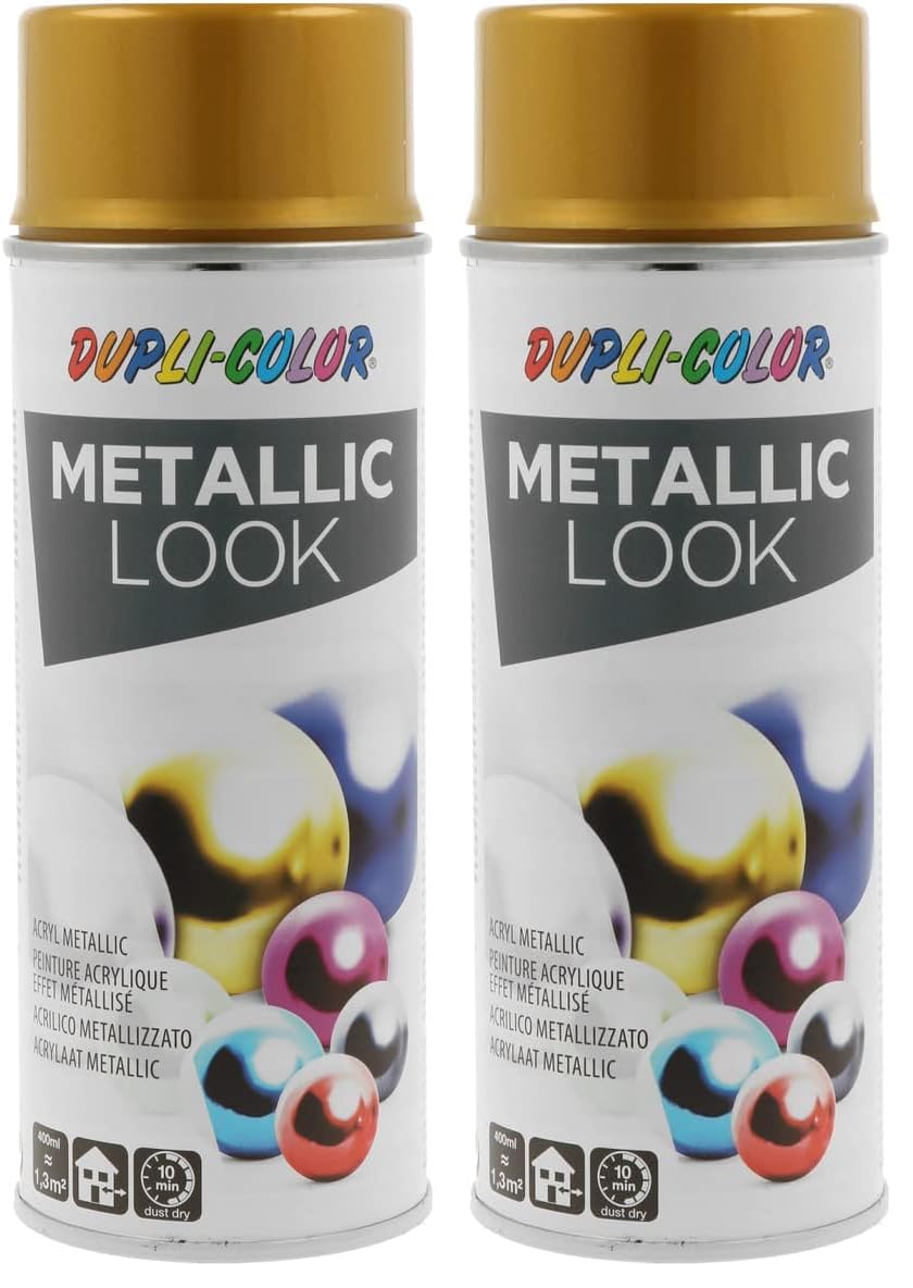 DUPLI-COLOR 669040 METALLIC LOOK gold 400 ml (Packung mit 2)