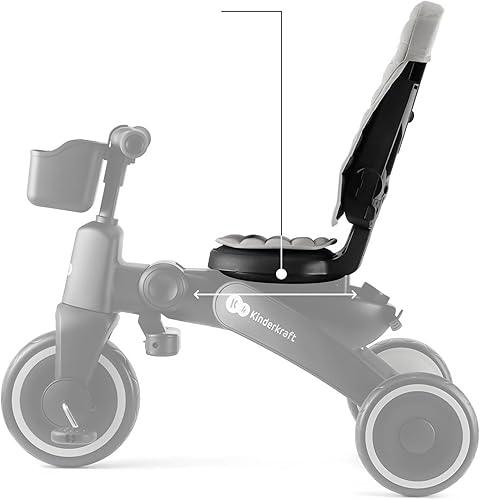 Kinderkraft Jazz 2, Tricycle Transformable 6 en 1, avec Fonction Draisienne, Pliable, avec Accessoires, Vélo Polyvalent, Protection UV UPF50+, De 9 Mois à 5 Ans, Gris - 8