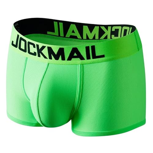 Jockmail 4Pcs/Pack Mens Boxer Briefs Underwear Mesh Comfort Underwear Boxer Men Underpants #TOP4