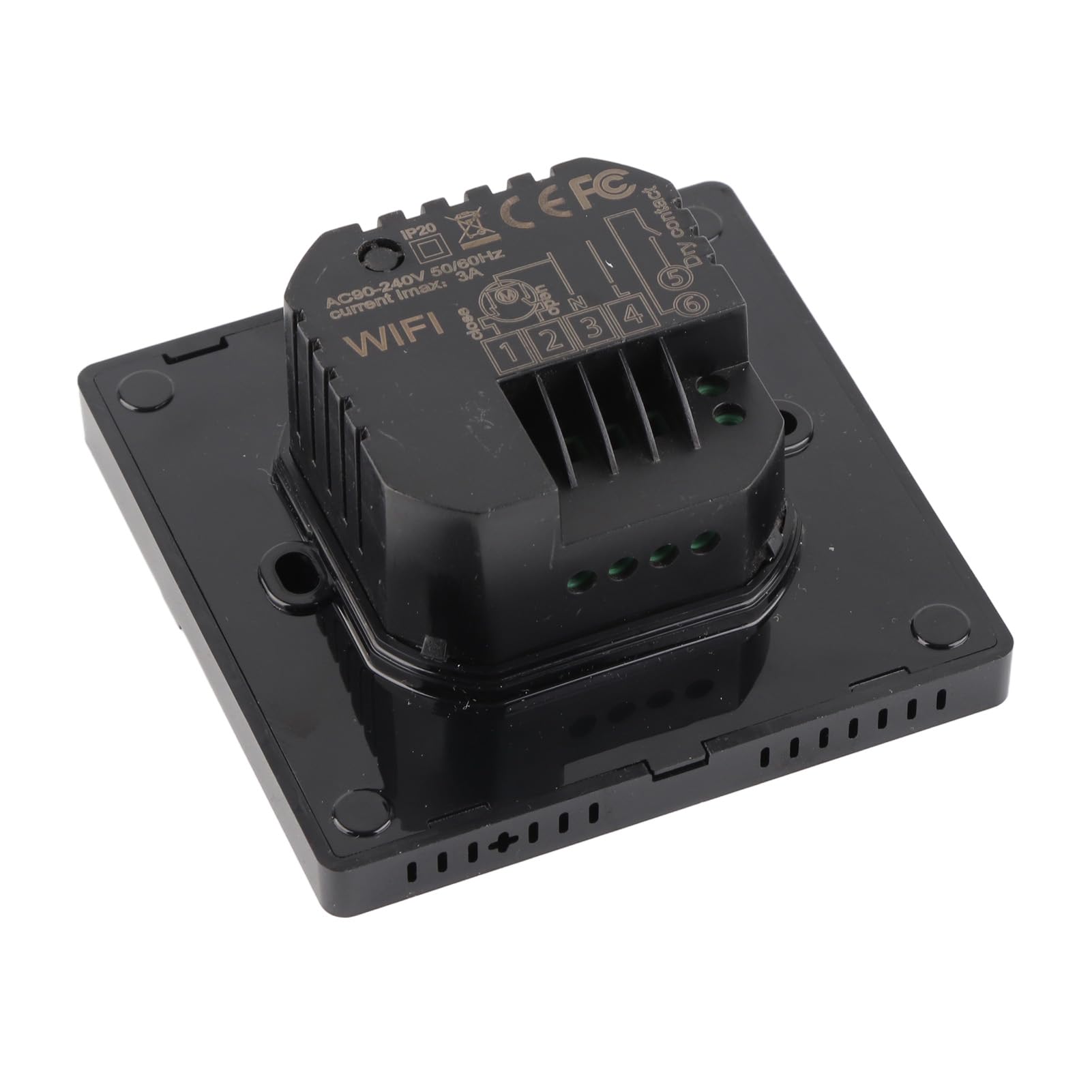 SIXRUN Termostato Inteligente, Controlador de Temperatura de Pantalla Táctil ABS, Control de Voz y Aplicación, Precisión de ±0,5 ℃, Rango de 41 a 158 ℉, Programable para Usuarios de Calderas (Black)
