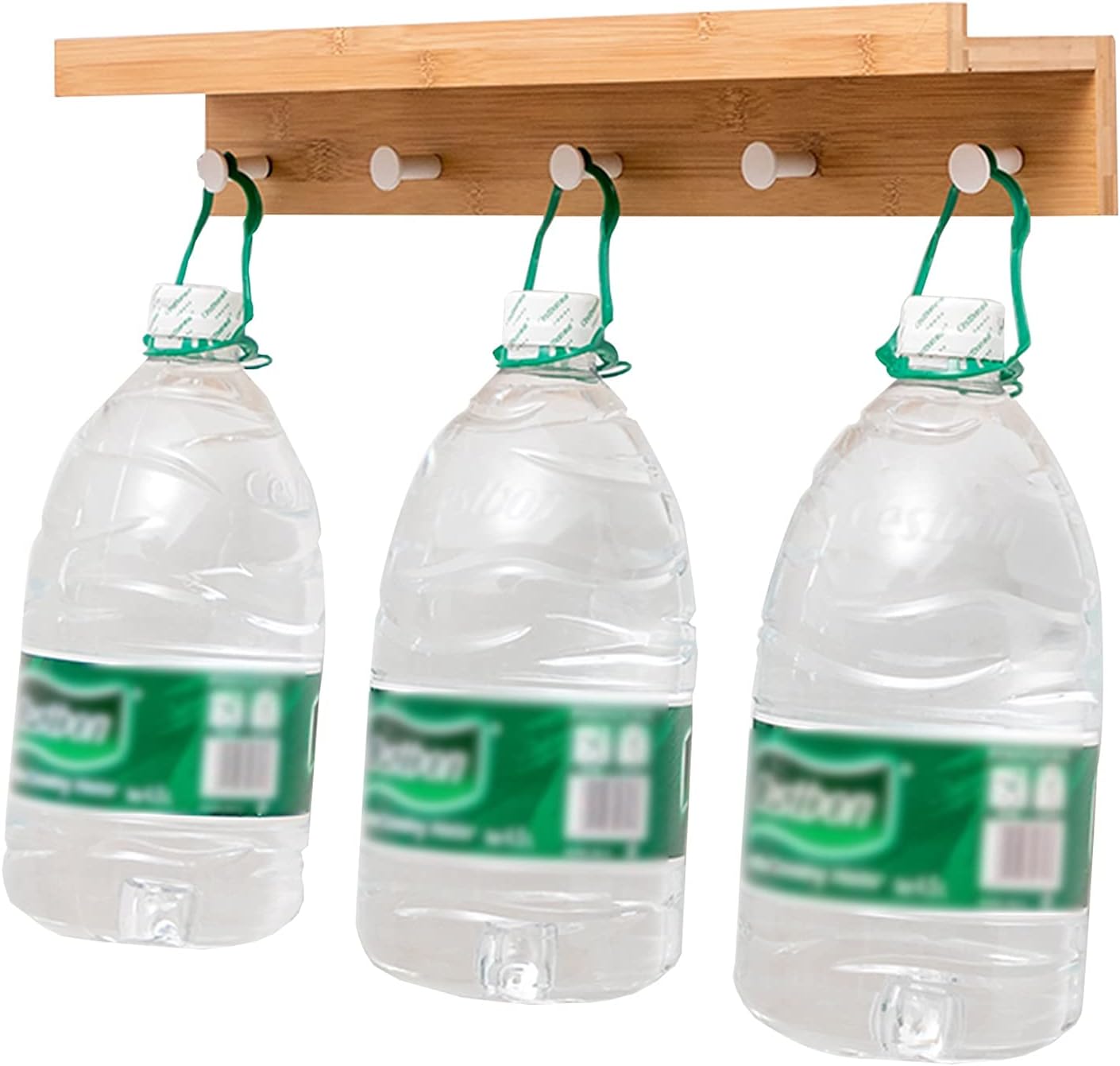 Wall Key Holder Organizer, Entryway Shelf, 5 Hooks, Easy to Clean, Floating Shelves, for Hallway, Bathroom, Living Room, Bedroom