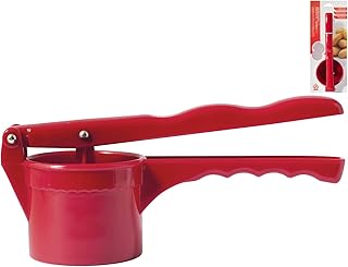 Home Schiacciapatate con 2 Dischi, Rosso, 13x11x31 cm