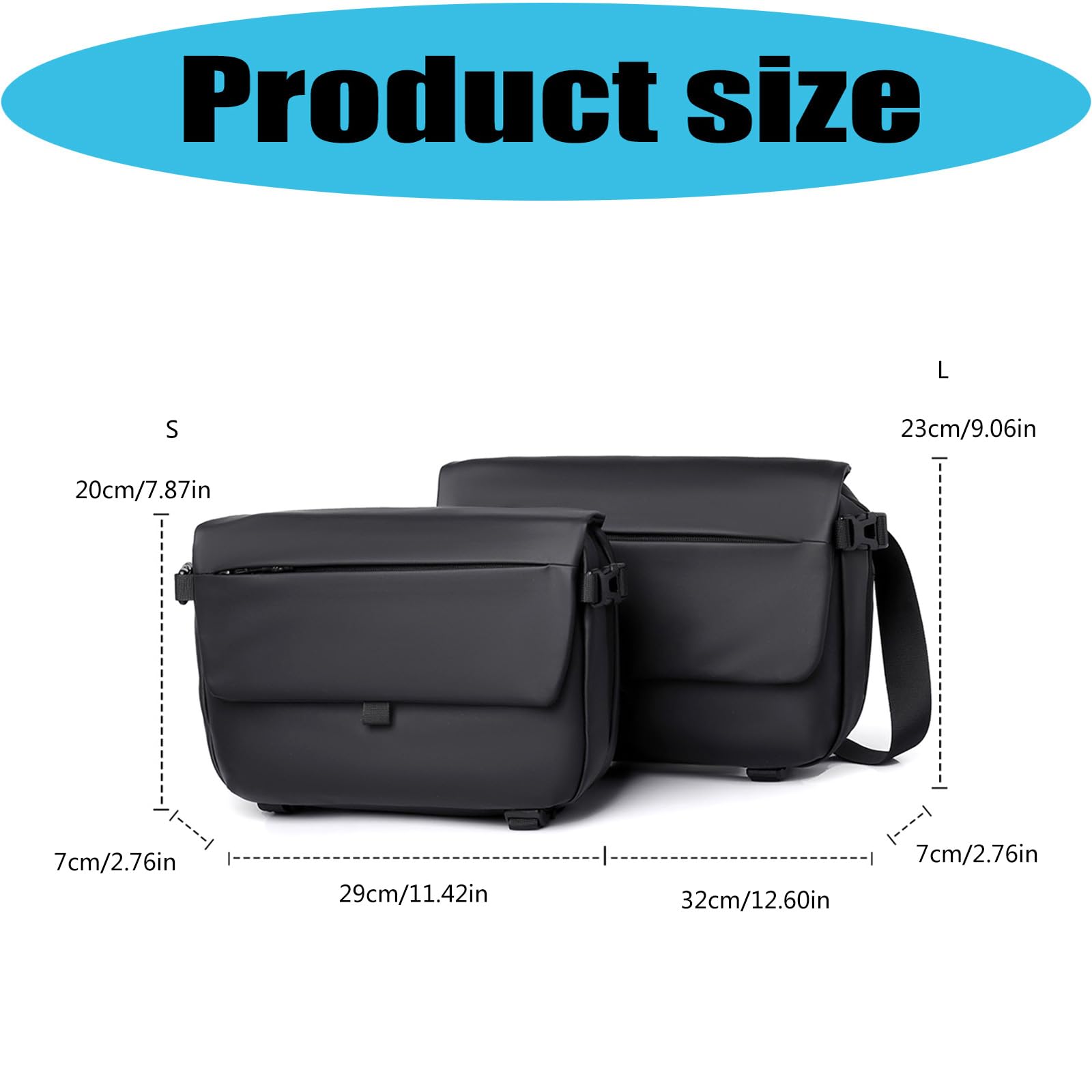 Borsa a tracolla per bici con patta di accesso rapido, borsa a tracolla casual per pendolari zaino per pendolari zaino per pendolari
