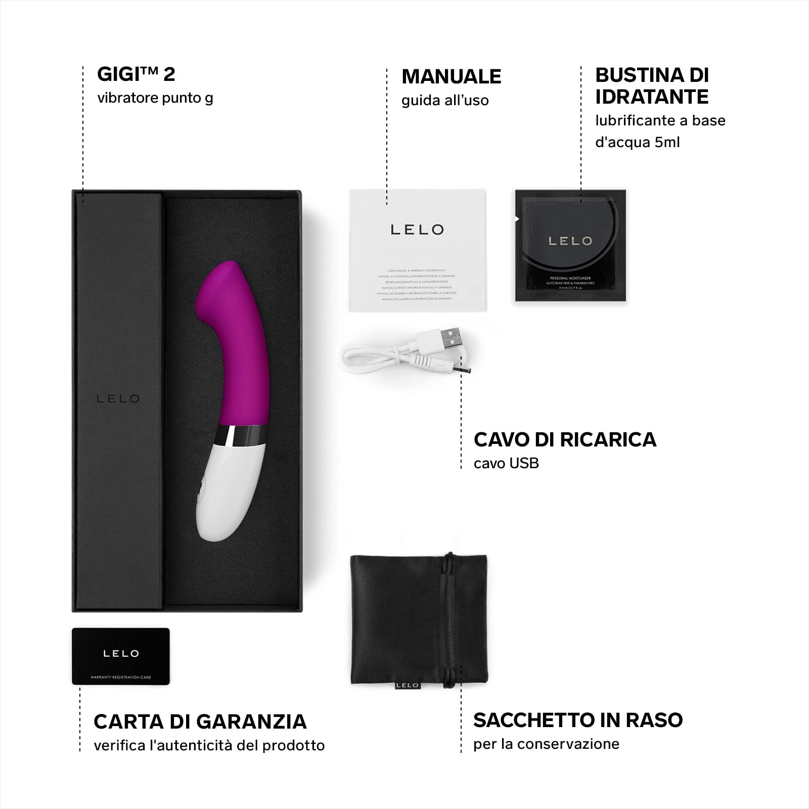 LELO GIGI 2 Vibratore per Donne Massaggiatore Personale Potente, Silenzioso e Curvo per un Piacere da Togliere il Fiato, Sex Toys per Donne, Vibratori Femminili, Sex Toy per Lei, Deep Rose