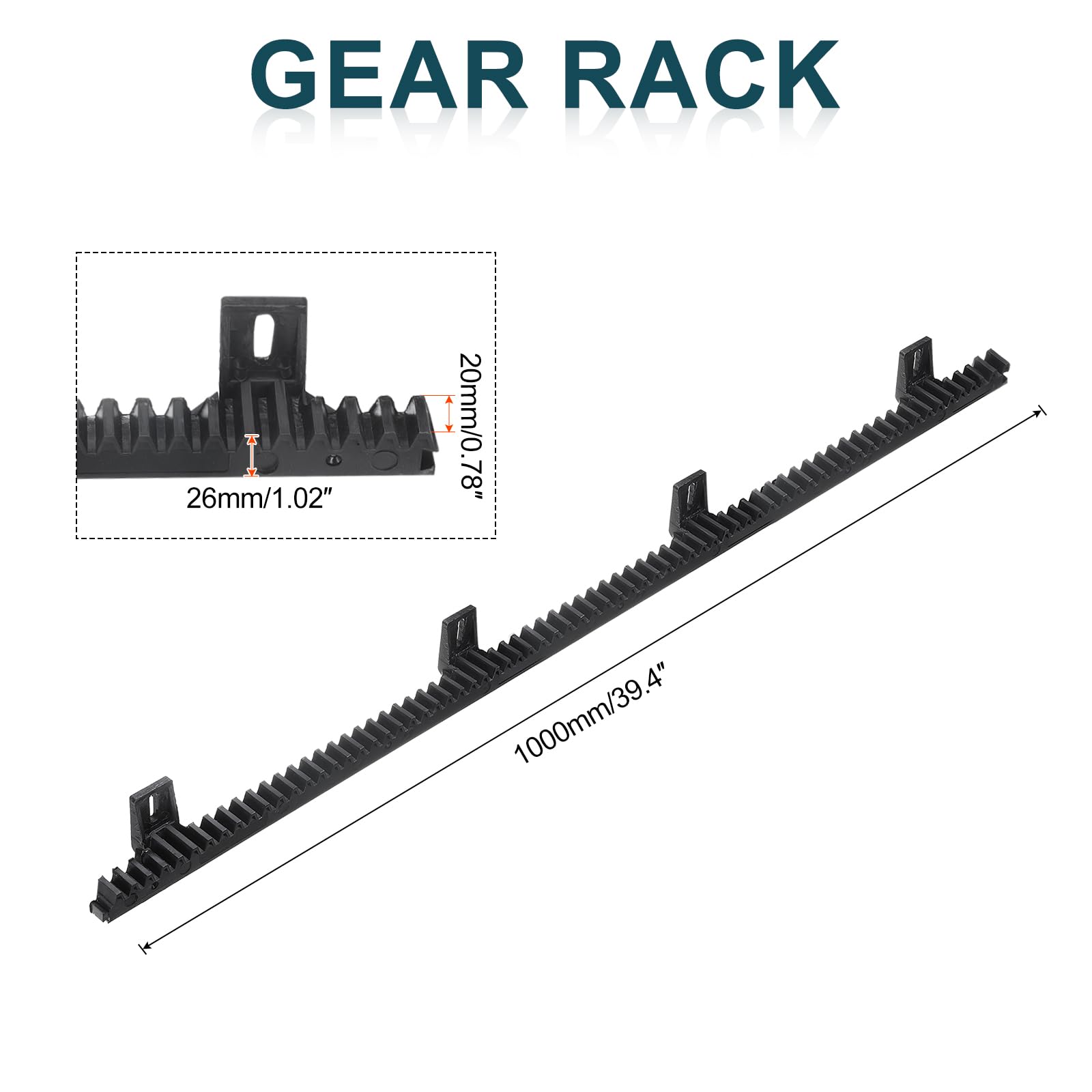 QUARKZMAN 2 Unidades Cremallera de Nylon Total 6.6 Pies para Operadores