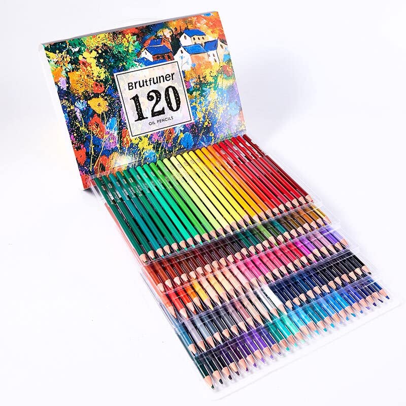 Matite 48/72/120 Pezzi/Set di matite Colorate a Olio Professionali Set di matite da Disegno (72 Colori a Olio) (120 Colori a Olio)