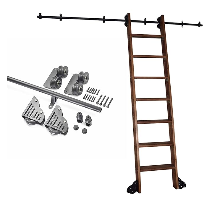 Buy 1m6m Rolling Library Ladder Hardware Kit, Sliding Ladder Library