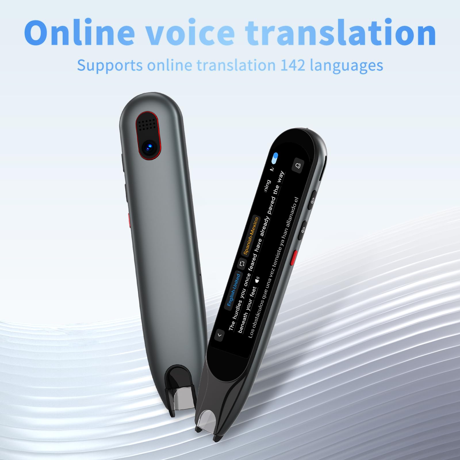 Penna traduttore di scansione, dispositivo traduttore linguistico, strumenti per dislessia con 142 lingue online/10 lingue offline, penna di lettura da testo a parlato per difficoltà di apprendimento