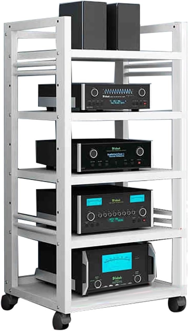 Amazon.com: Media Storage Shelves, 5-Tier Stereo Equipment Storage ...