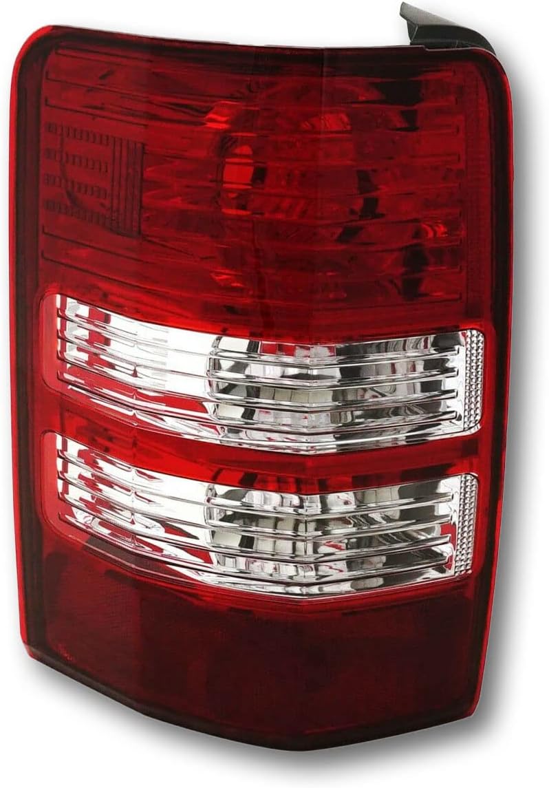 Tail Light Assembly For 2008 2009 2010 2011 2012 Jeep Liberty - Fits Driver Side of Jeep Liberty Tail Lights - Includes Bulb, Lens, Housing - Taillight For Liberty Limited Sport North Renegade