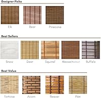 Vista 6 de CHICOLOGY Bamboo Blinds, Bamboo Shades, Roman Shades for Windows, Roman Window Shades, Window Shades for Home, Bamboo Shades for Patio, Blinds &