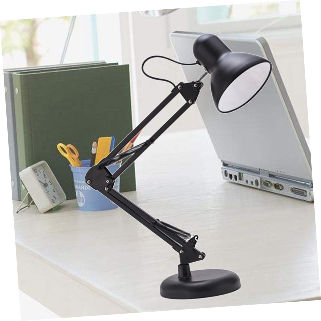 Led Dimmable Table Lamp with Long Arm USB Charging Eye-Caring Design for Reading and Study Home Office Metal Structure for Easy Storage