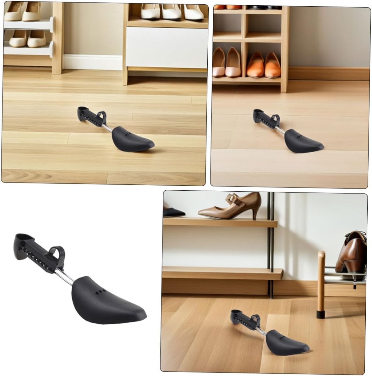 Adjustable Shoe Stretcher and Shoe Tree for Men – Plastic Expander and Shaper Support for Sneakers and Boots Wide Feet Insert to Prevent Deformation 8 Pairs Set