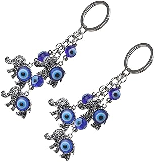 2piezas Llavero De Suerte Llavero De Colgante Decorativo Para Bolsa Color Azul Ojos