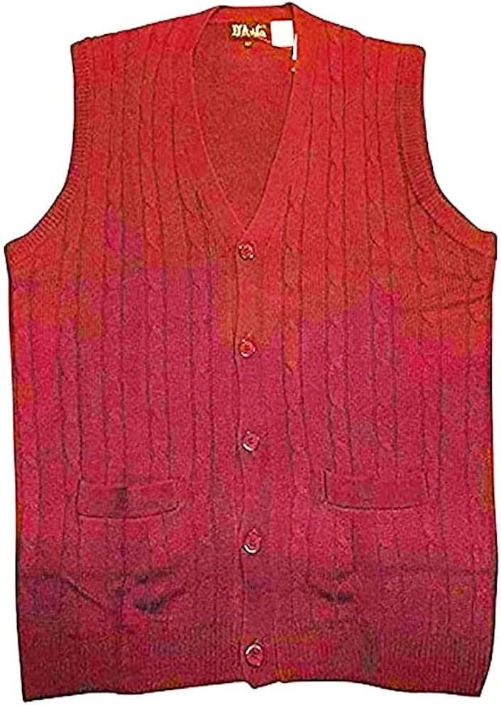 D'Avila 100% Acrylic and Tall Sleeveless Big Cable Knit Cardigan Vests