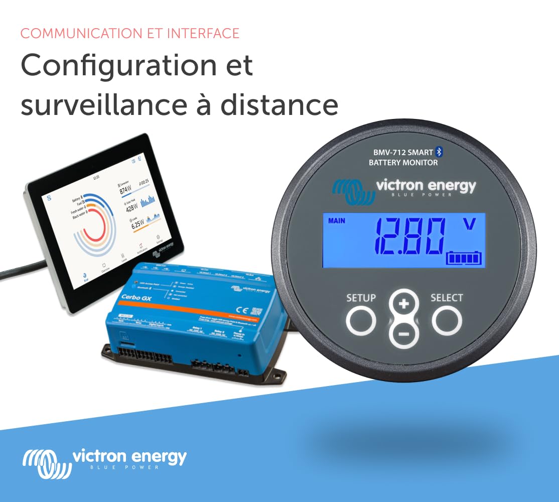 Victron Energy BMV-712 Smart Moniteur de Batterie Gris