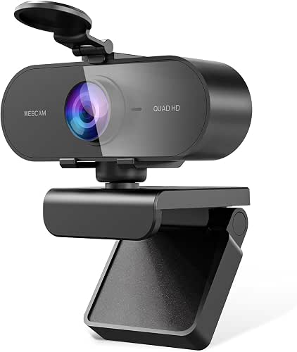 2K Webcam for PC Mac Laptop with Microphone,Full HD Web