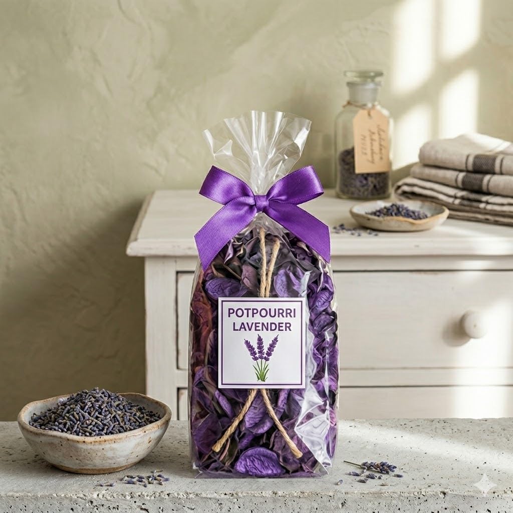 AIR O Matic Scented Lavender Potpourri Bag Standard Size – Premium Dried Flowers, Citrus Botanicals & Decorative Bowl Filler for Home Fragrance, Living Room Décor & Gifting 3